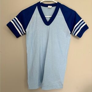 Blue Vintage Ringer Tee Size Small